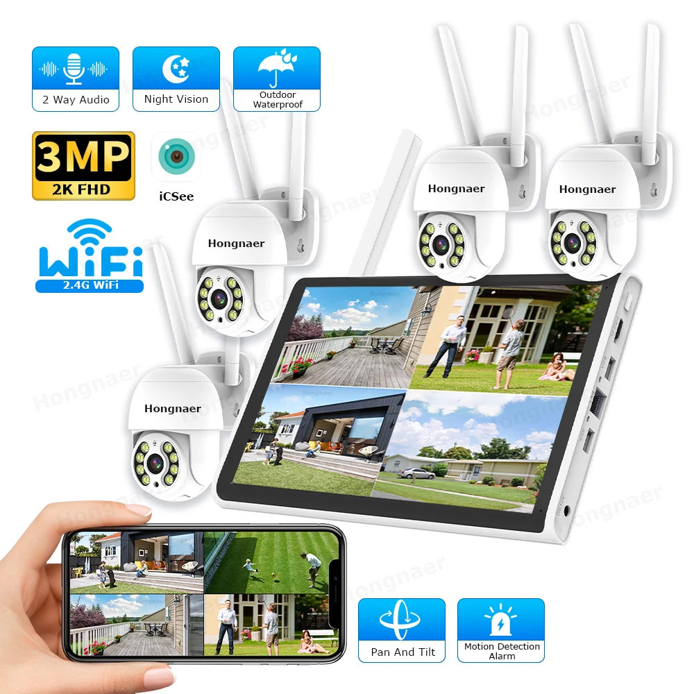 Home Security And Camera Systems - نظام كاميرات مراقبة لاسلكي من هونغناير