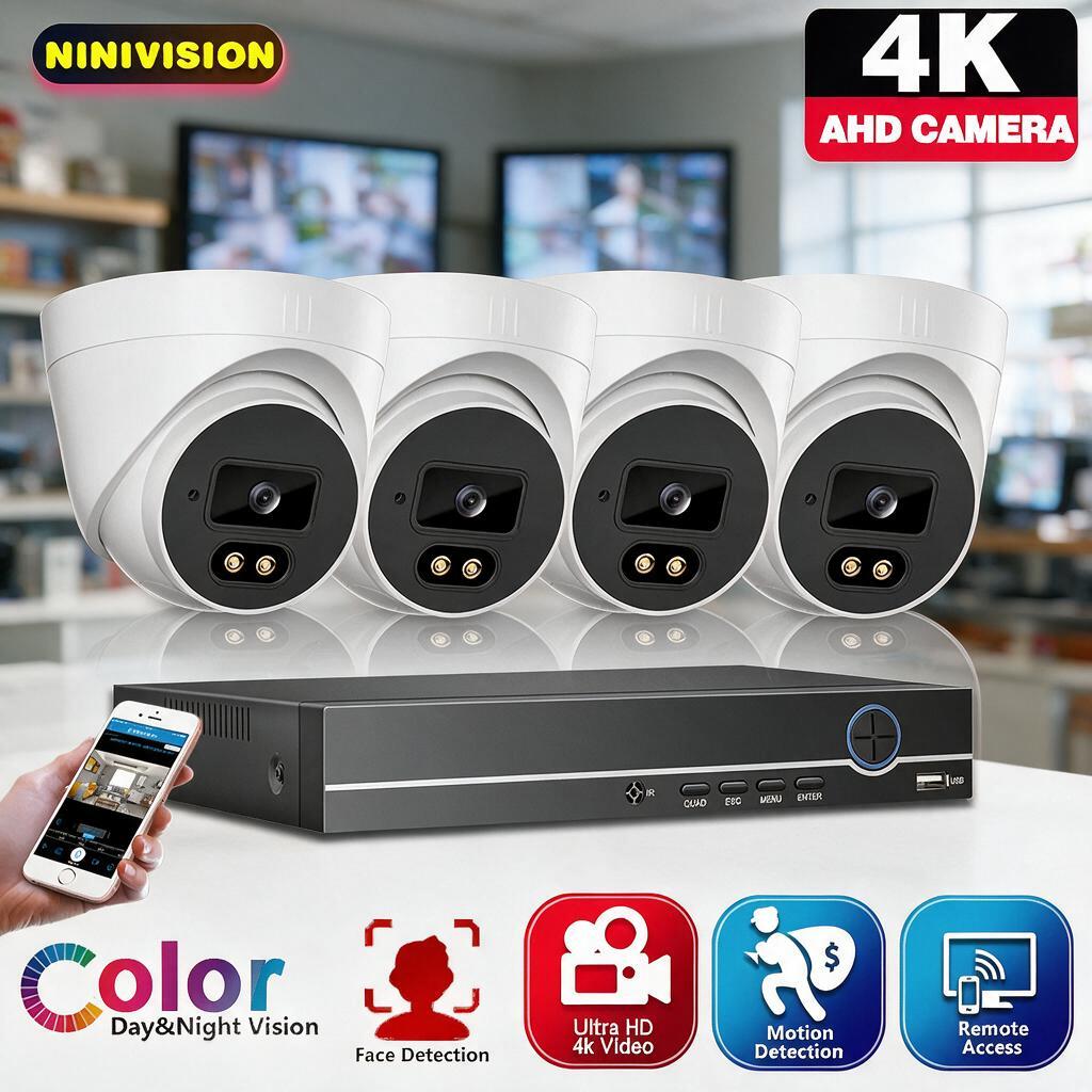 Home Security And Camera Systems - نظام مراقبة بالفيديو مع كاميرا قبة
