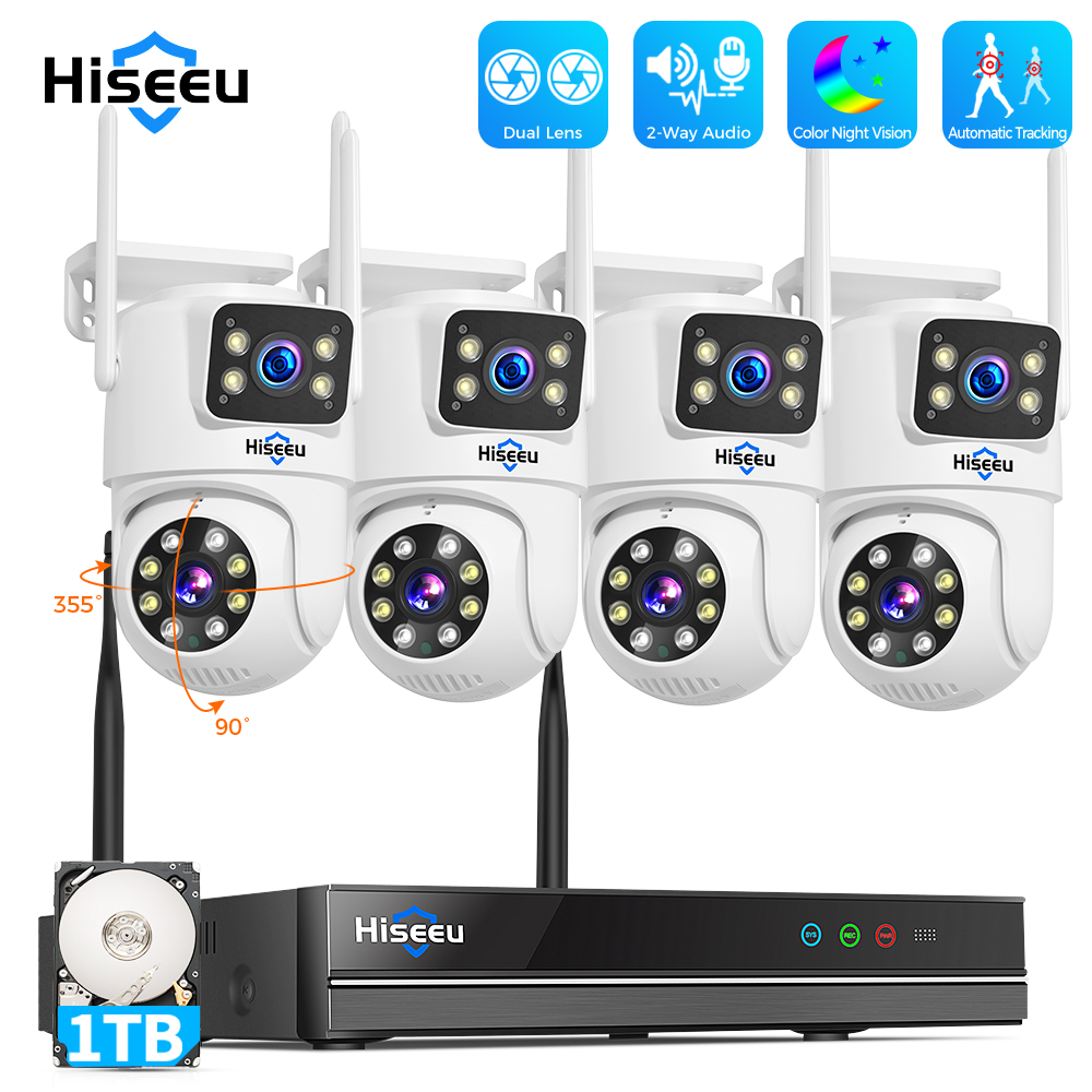 Home Security Monitoring System - نظام كاميرات أمان Hiseeu بدقة 6