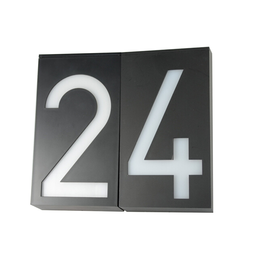 Home Security Number - إضاءة رقمية للباب تعمل بالطاقة الشمسية،