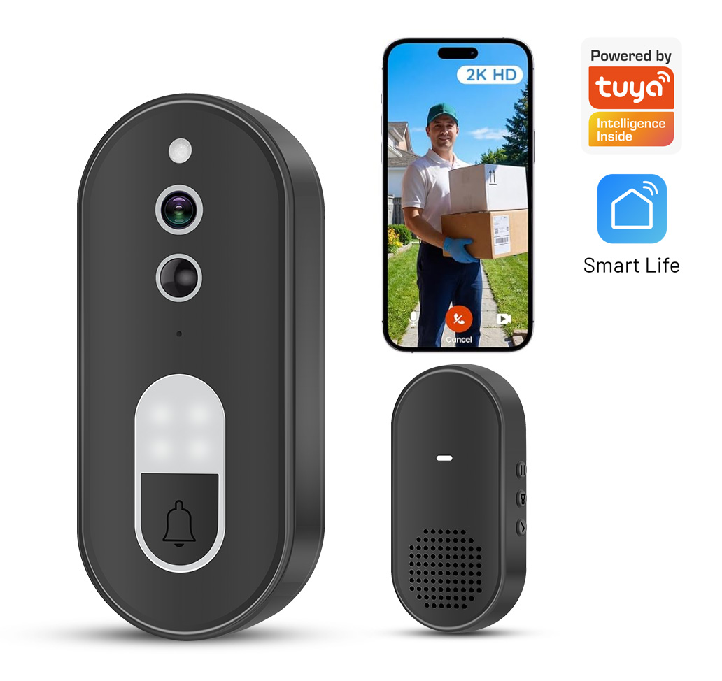 جرس باب ذكي لاسلكي واي فاي بدق - مراجعة Home Security Monitoring System وسعره