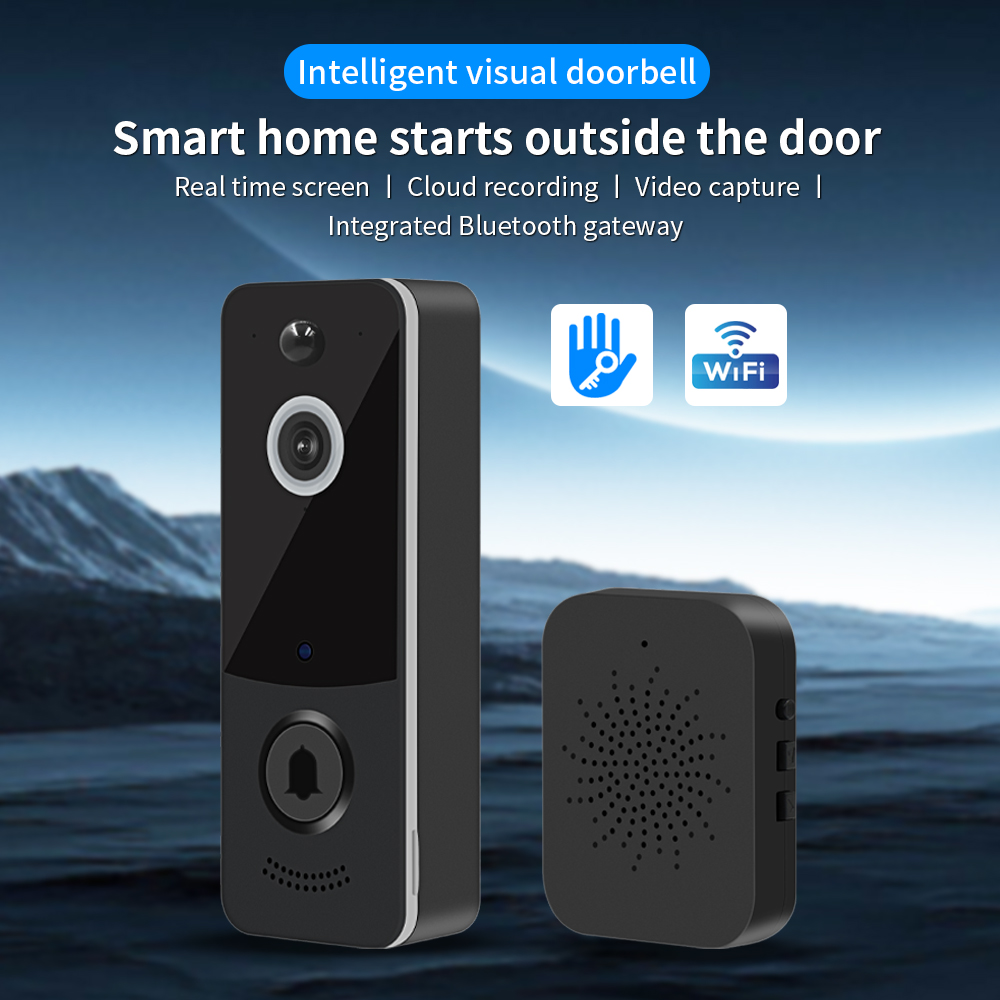 1080P WIFI جرس باب يتضمن شاشة  - مراجعة Home Security Monitoring System وسعره
