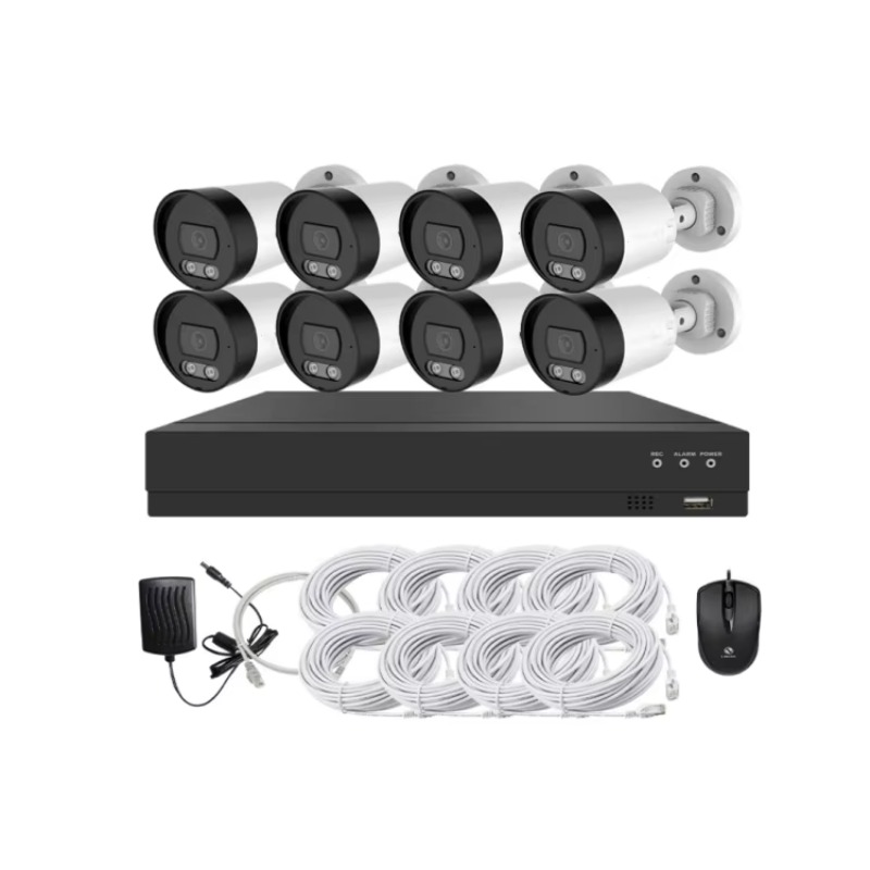 طقم كاميرات مراقبة 4 قنوات و8  - مراجعة Home Security Outdoor وسعره