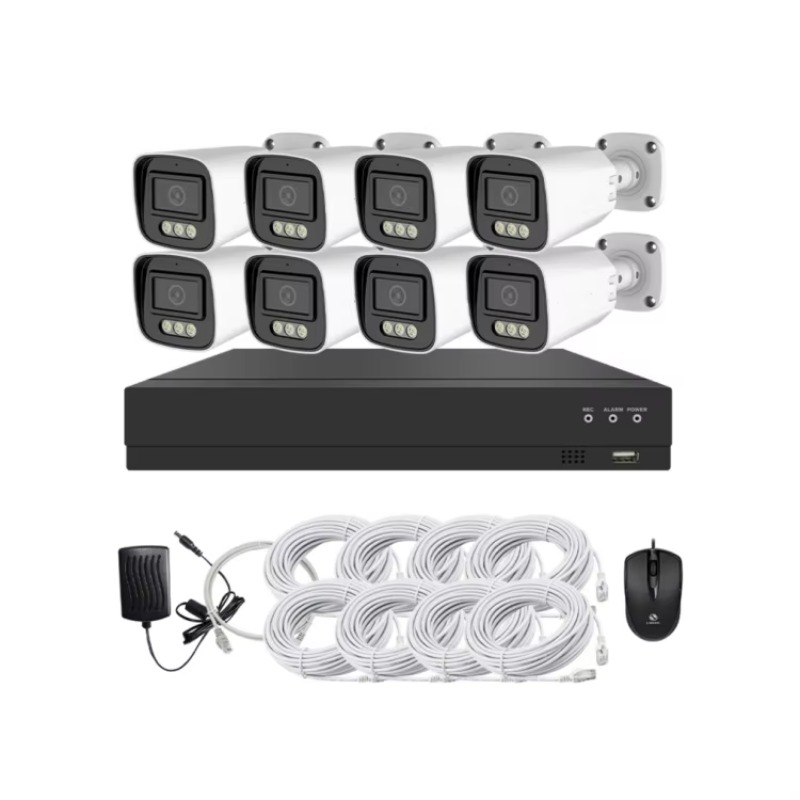 طقم كاميرات مراقبة 4 قنوات و8  - مراجعة Home Security Outdoor وسعره