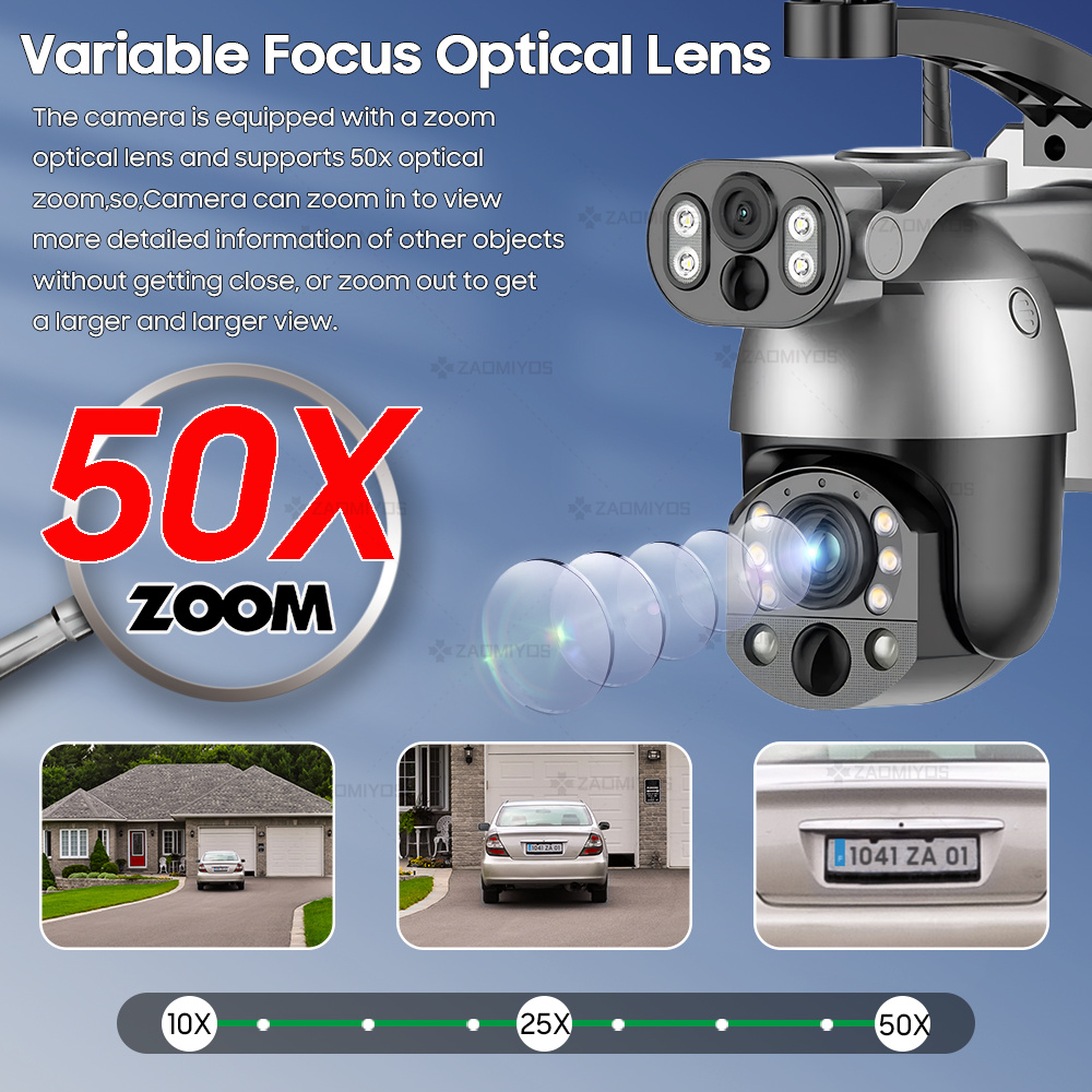 كاميرا 4K 50X ZOOM 10MP تعمل ب - مراجعة Ip Camera Outdoor 4K وسعره