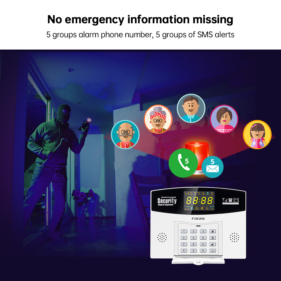 Fuers Tuya نظام إنذار ذكي عدة  - مراجعة Home Security Number وسعره
