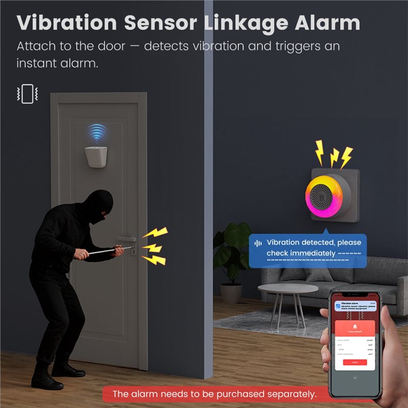 جهاز استشعار الاهتزاز B29C مع  - مراجعة Home Security Monitoring System وسعره