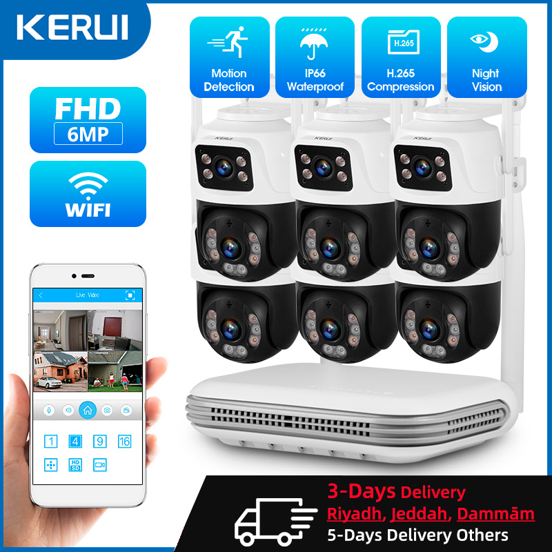 KERUI للماء 6MP HD اللاسلكية ع - مراجعة Home Security And Camera Systems وسعره