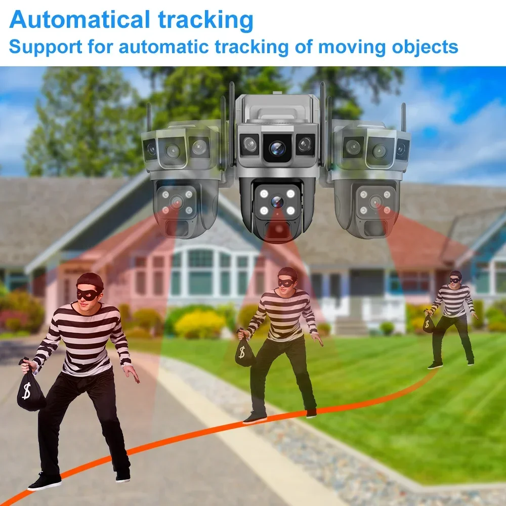 كاميرا V380 بدقة 4K مع 3 شاشات - مراجعة Home Security Services وسعره