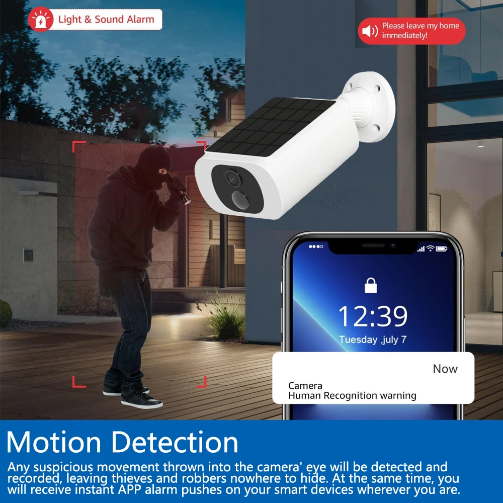 كاميرا أمان لاسلكية تعمل بالطا - مراجعة Home Security Monitoring System وسعره