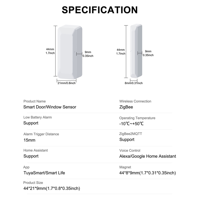 مستشعر الباب ABLG Tuya Zigbee  - مراجعة Home Security For Doors وسعره